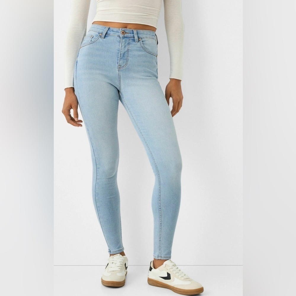 Bershka Sky Blue Skinny Jeans